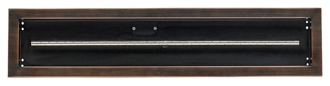 American Fire Glass 36"x 6" Linear Oil Rubbed Bronze Drop-In Pan with Spark Ignition Kit