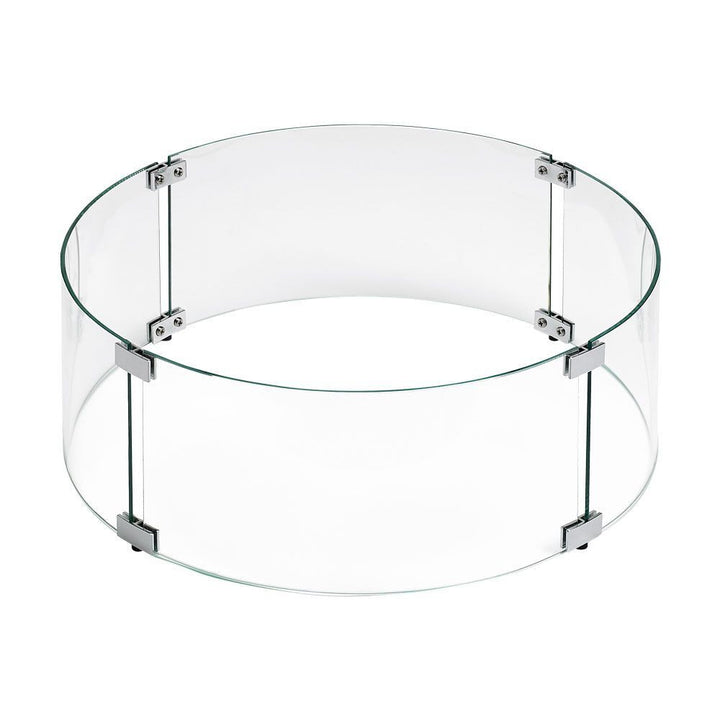 American Fire Glass Fire Pit Glass Wind Guard, Round, 29x6 Inch
