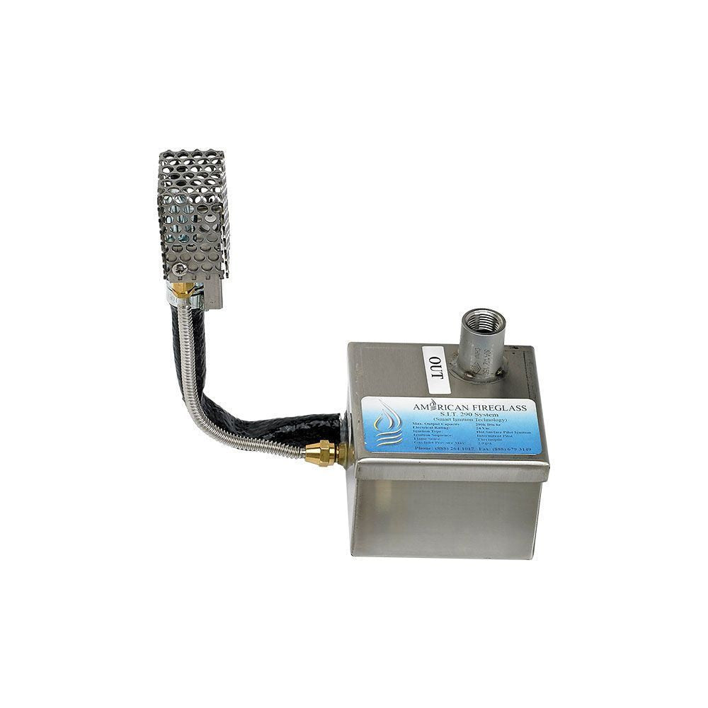 American Fire Glass 60" x 24" Rectangular Stainless Steel Flat Pan with AWEIS System - Natural Gas