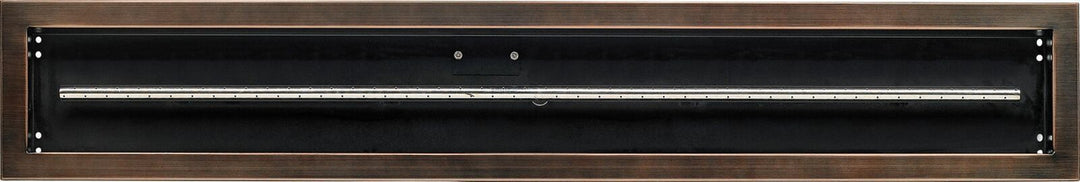 American Fire Glass 48"x 6" Linear Oil Rubbed Bronze Drop-In Pan with Spark Ignition Kit