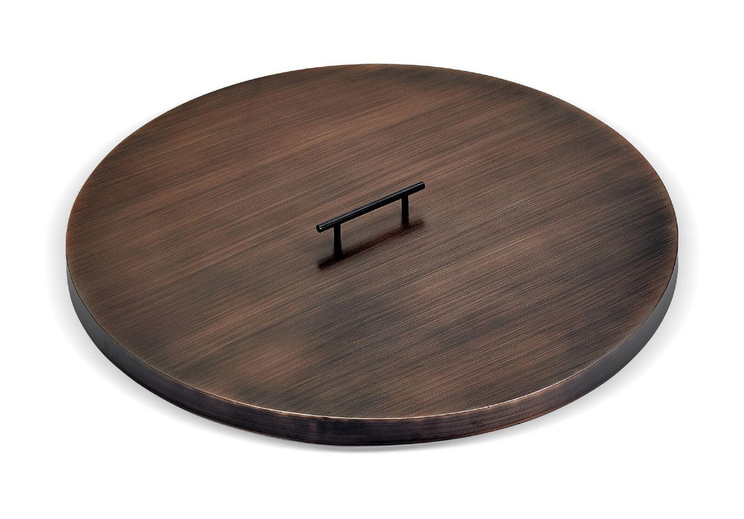 American Fire Glass 28" Round Oil Rubbed Bronze Drop-In Pan Cover