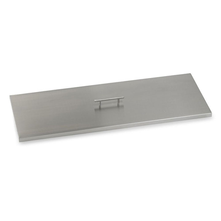 American Fire Glass 39" Stainless Steel Cover Rectangular Drop-In Pan Cover