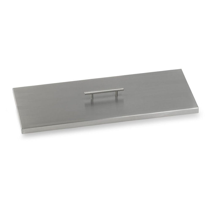 American Fire Glass 27" Stainless Steel Cover Rectangular Drop-In Pan Cover