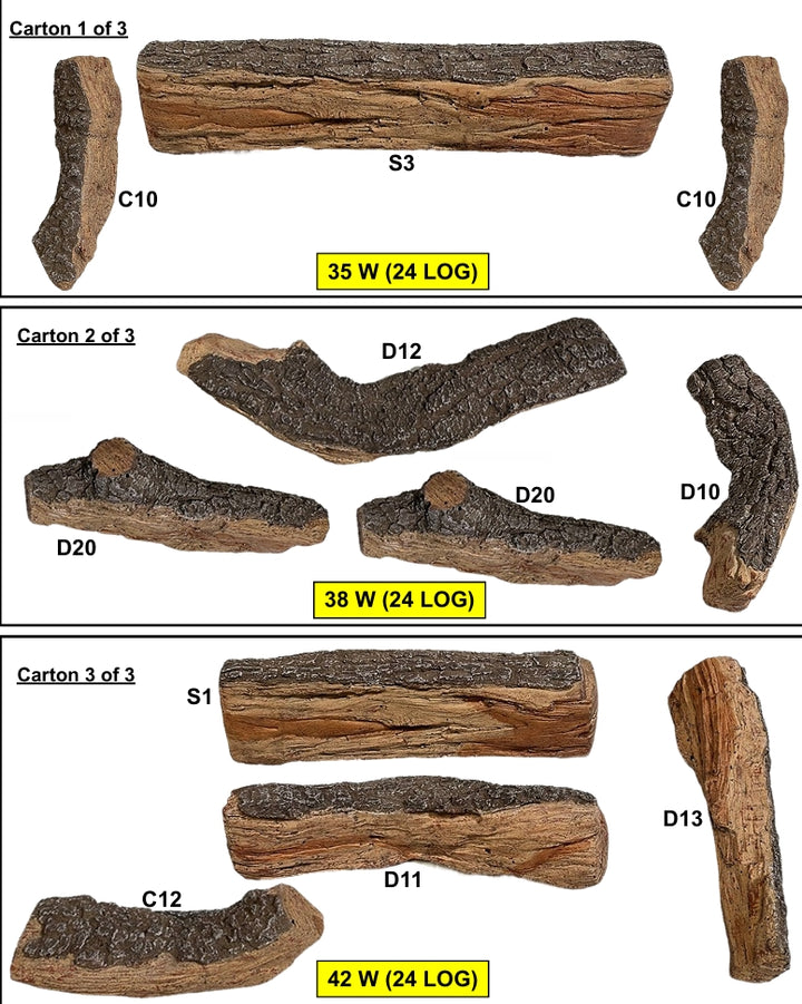 Rasmussen - Fire Pit Bark/Split  Small  Log Stacks