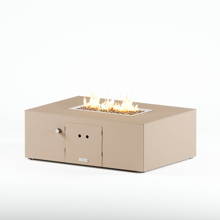COOKE Costa Mesa Fire Pit Table  47" x 33" x 17" - Aluminum Top