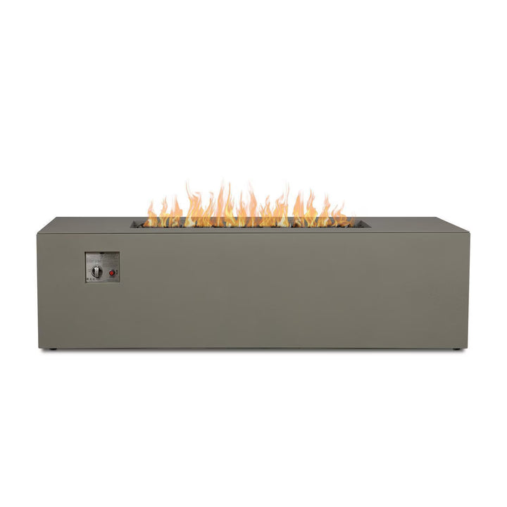Real Flame 72-Inch Rectangular Aluminum Propane Fire Pit Table – Cloud Gray