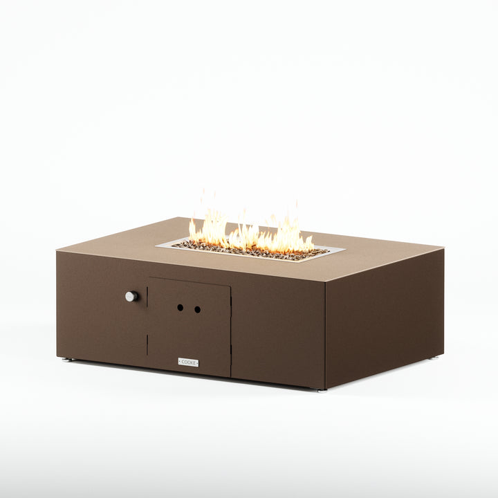 COOKE Costa Mesa Fire Pit Table  47" x 33" x 17" - Aluminum Top