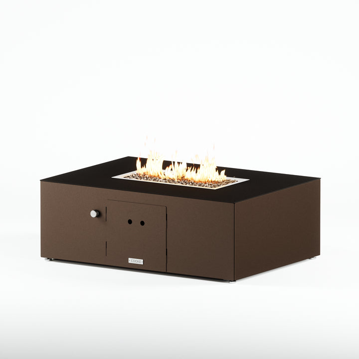 COOKE Costa Mesa Fire Pit Table  47" x 33" x 17" - Aluminum Top