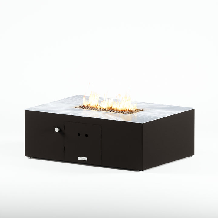 COOKE Costa Mesa Fire Pit Table  47" x 33" x 17" - Aluminum Top