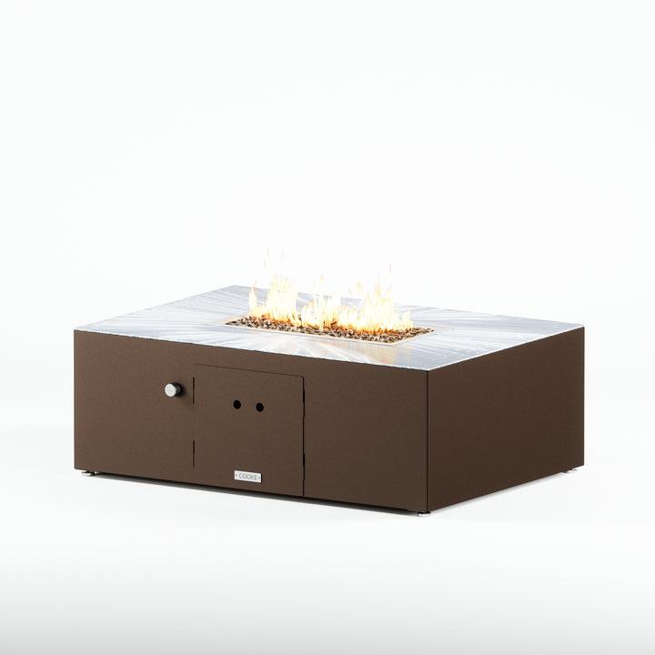 COOKE Costa Mesa Fire Pit Table  47" x 33" x 17" - Aluminum Top