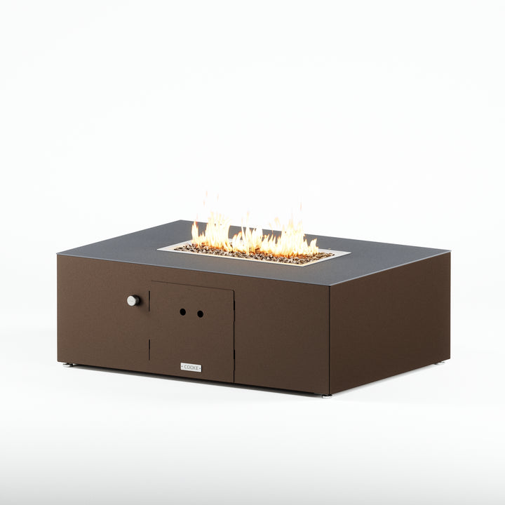 COOKE Costa Mesa Fire Pit Table  47" x 33" x 17" - Aluminum Top