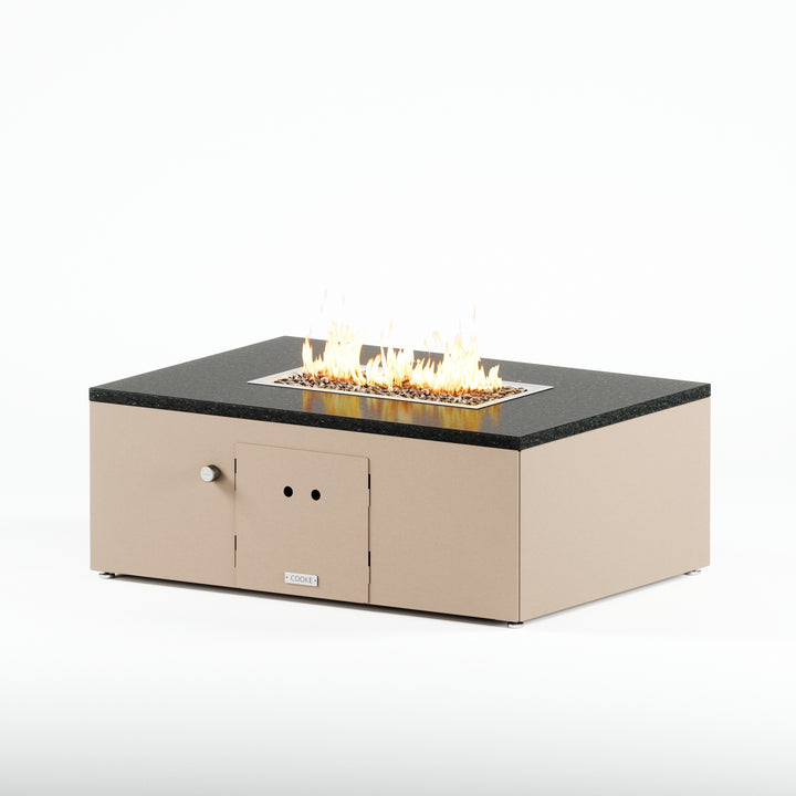 COOKE Costa Mesa Fire Pit Table  47" x 33" x 17" - Stone Top