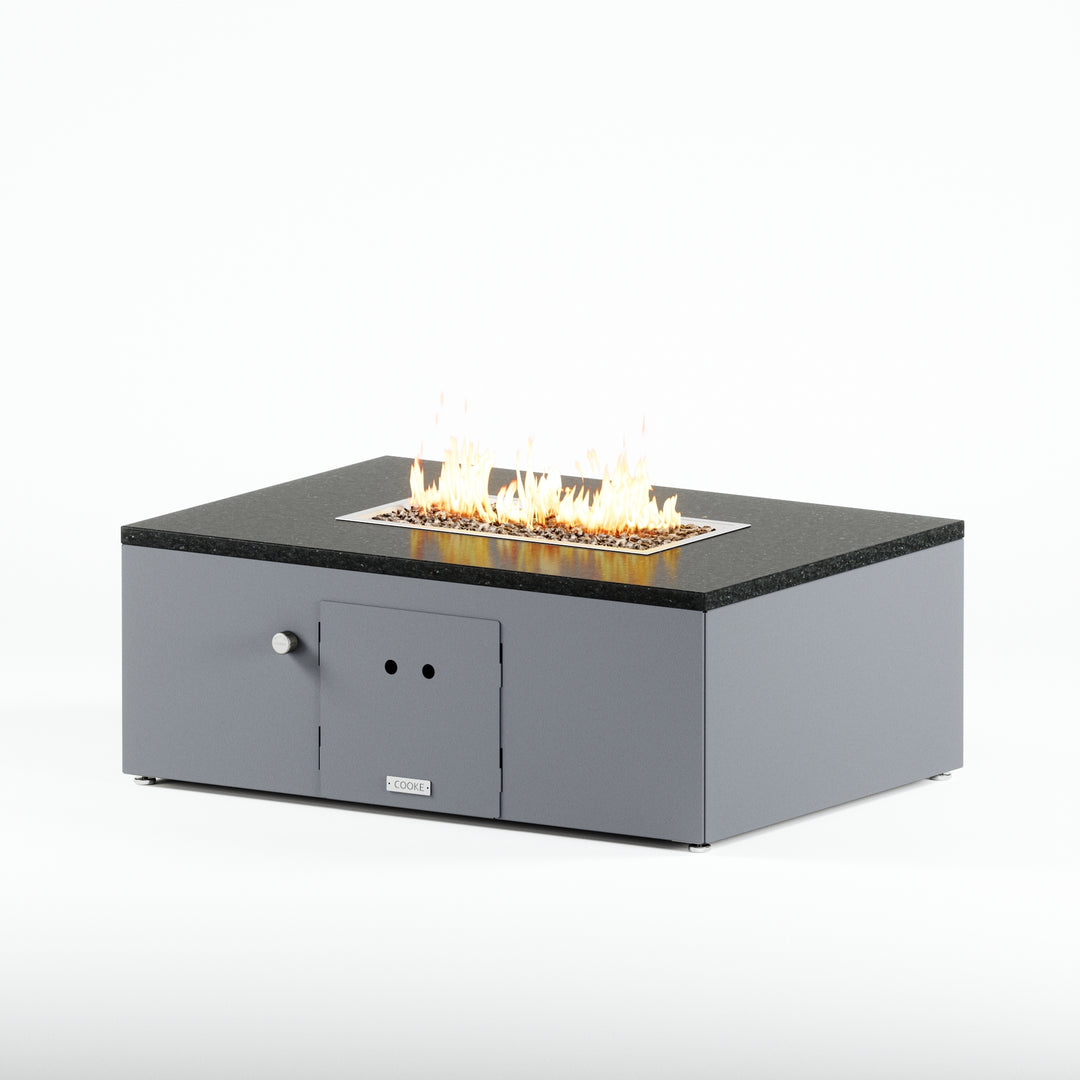 COOKE Costa Mesa Fire Pit Table  47" x 33" x 17" - Stone Top