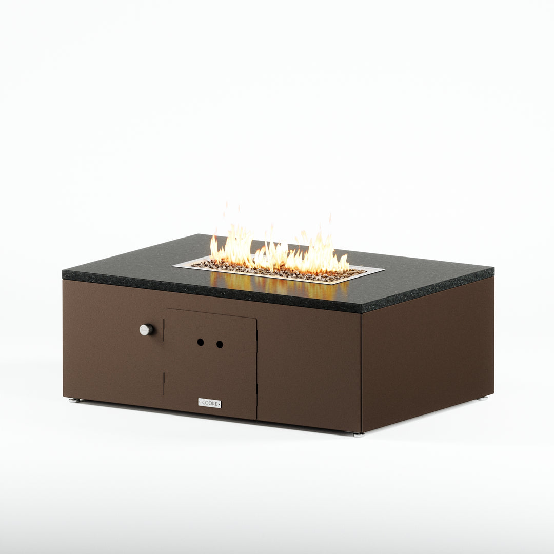COOKE Costa Mesa Fire Pit Table  47" x 33" x 17" - Stone Top