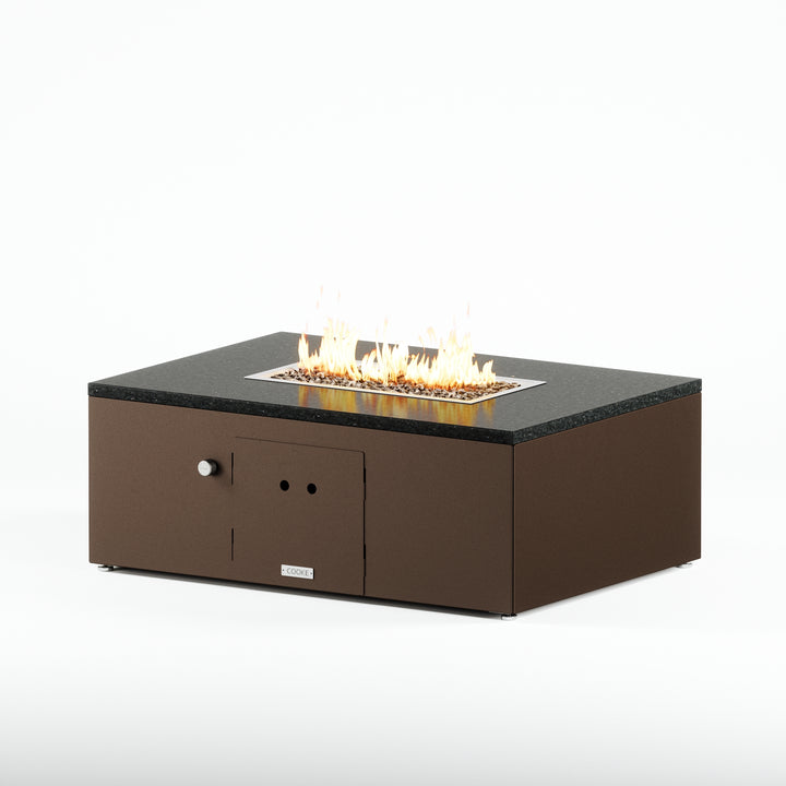COOKE Costa Mesa Fire Pit Table  47" x 33" x 17" - Stone Top