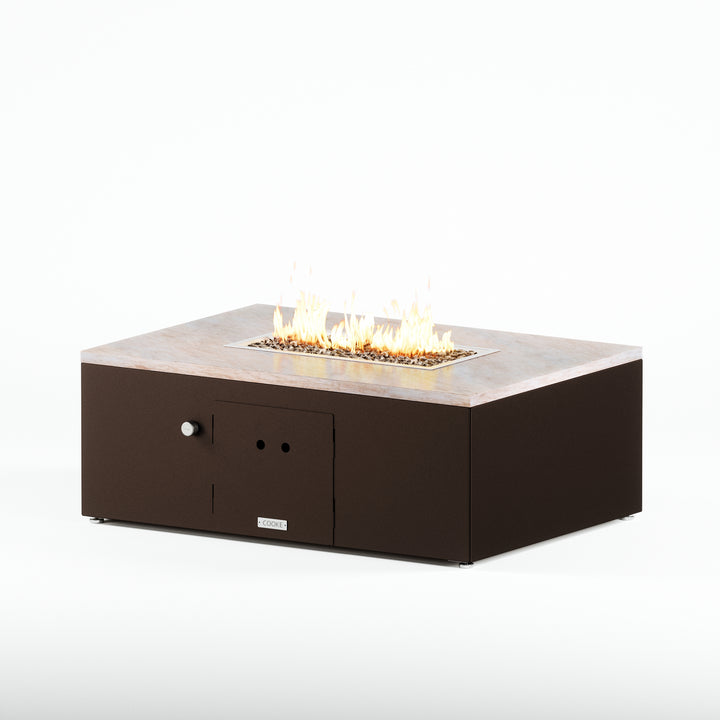 COOKE Costa Mesa Fire Pit Table  47" x 33" x 17" - Stone Top