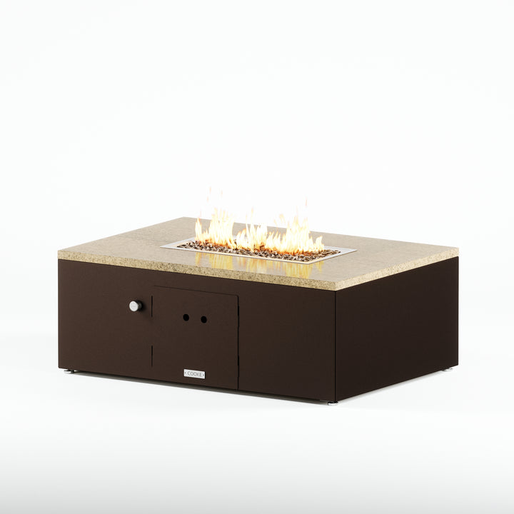 COOKE Costa Mesa Fire Pit Table  47" x 33" x 17" - Stone Top