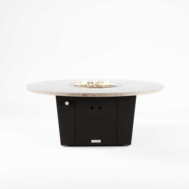 COOKE Olympic Fire Pit Table 55'' Diameter x 22" - Stone Top