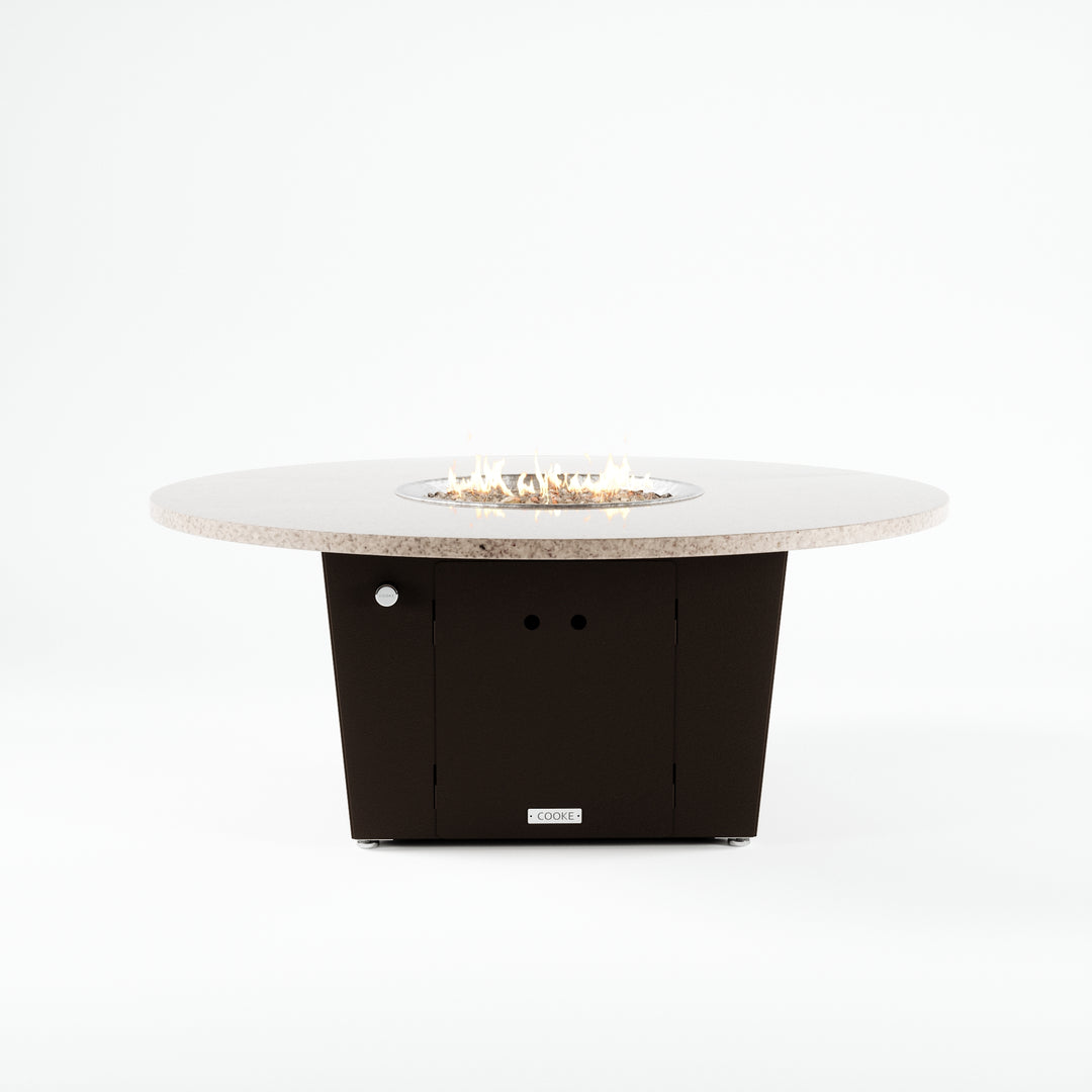COOKE Olympic Fire Pit Table 55'' Diameter x 22" - Stone Top