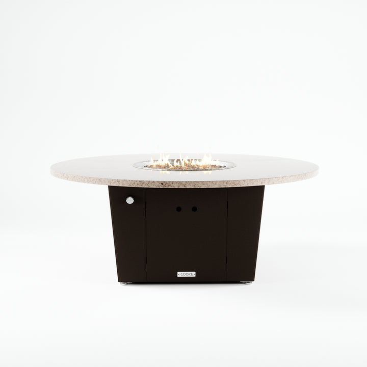 COOKE Olympic Fire Pit Table 55'' Diameter x 22" - Stone Top