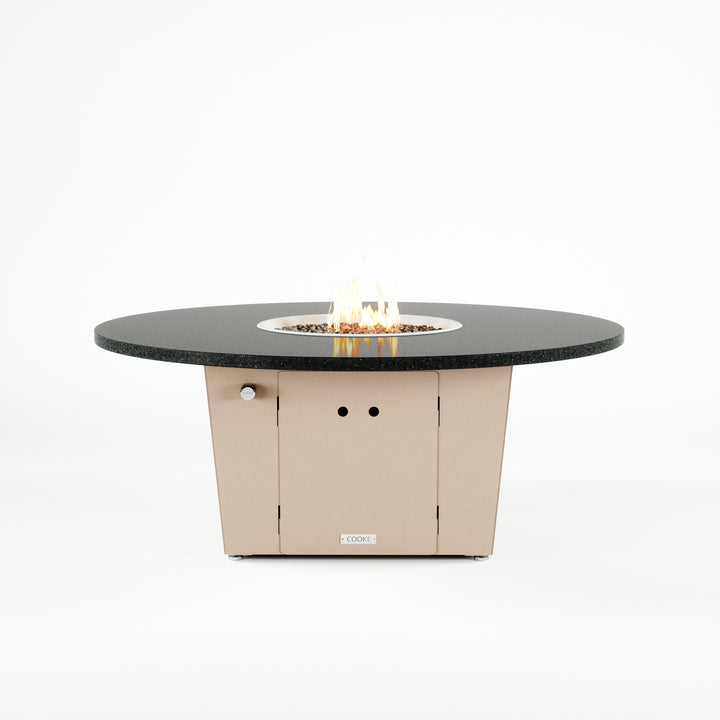COOKE Olympic Fire Pit Table 55'' Diameter x 22" - Stone Top