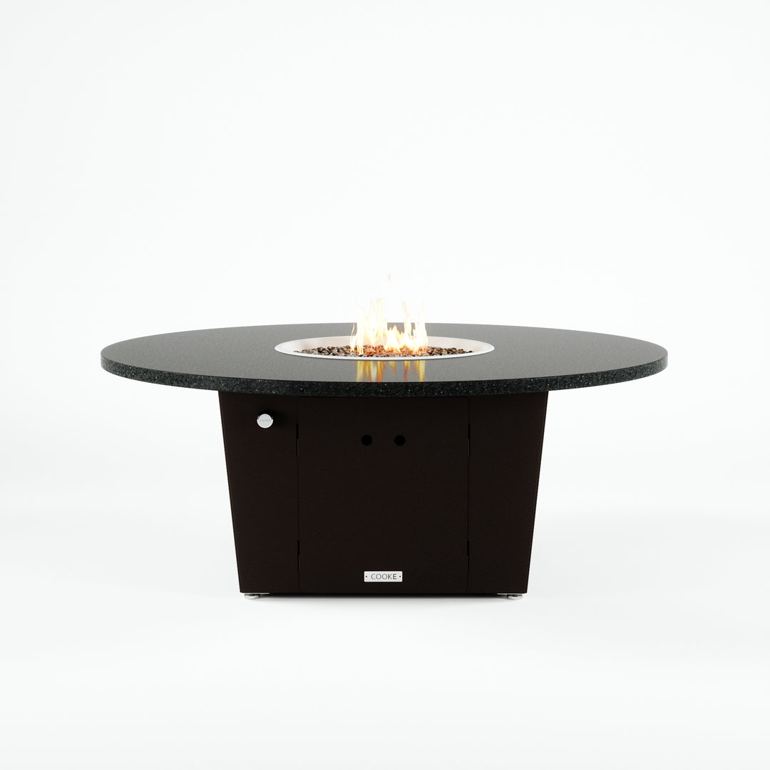 COOKE Olympic Fire Pit Table 55'' Diameter x 22" - Stone Top