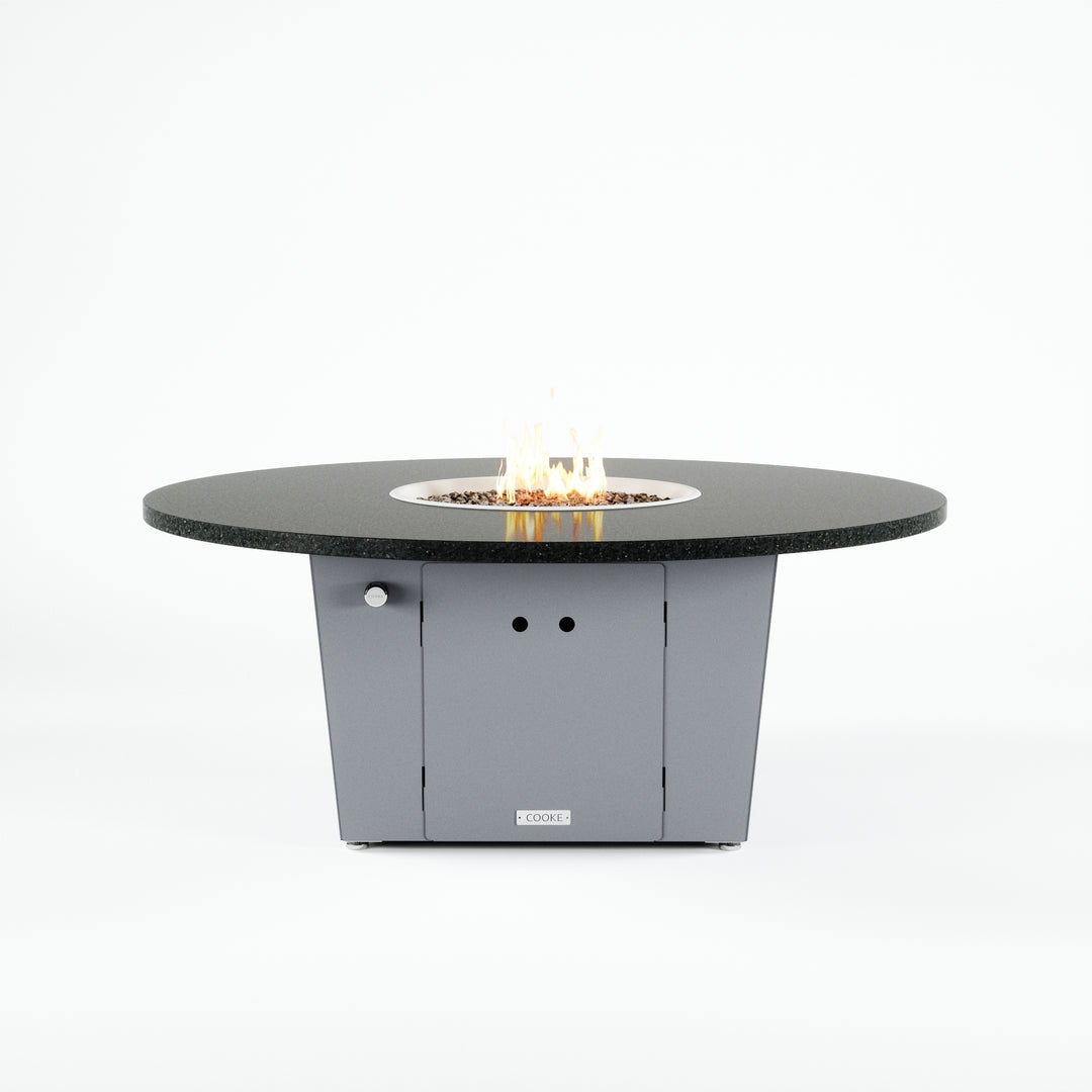 COOKE Olympic Fire Pit Table 55'' Diameter x 22" - Stone Top