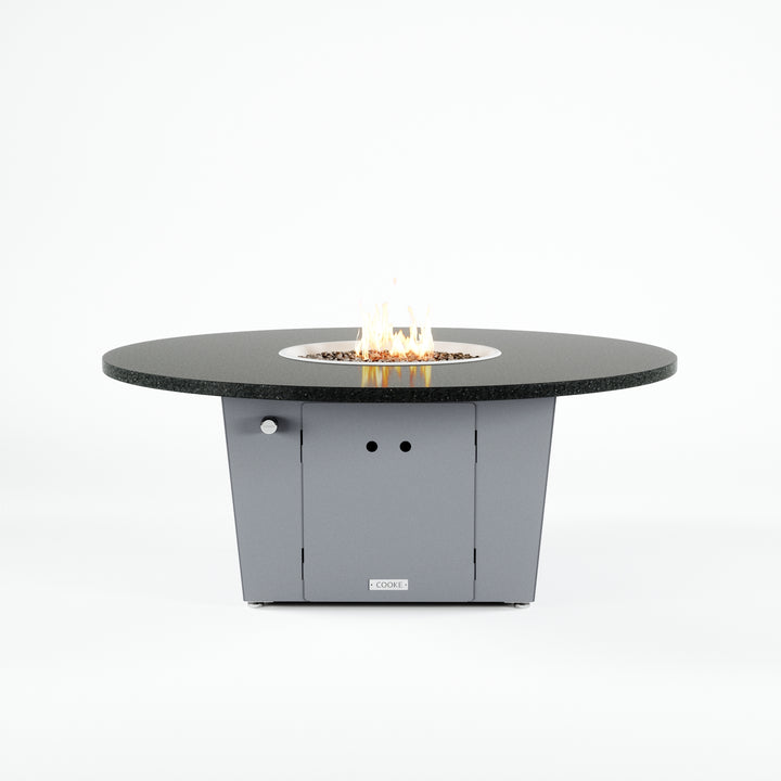 COOKE Olympic Fire Pit Table 55'' Diameter x 22" - Stone Top