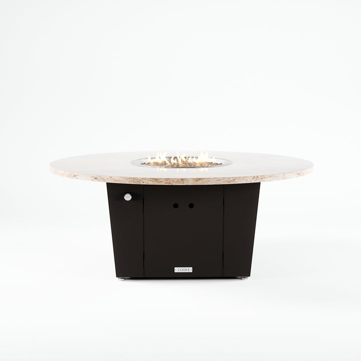 COOKE Olympic Fire Pit Table 55'' Diameter x 22" - Stone Top