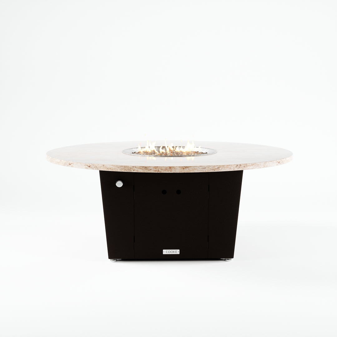 COOKE Olympic Fire Pit Table 55'' Diameter x 22" - Stone Top
