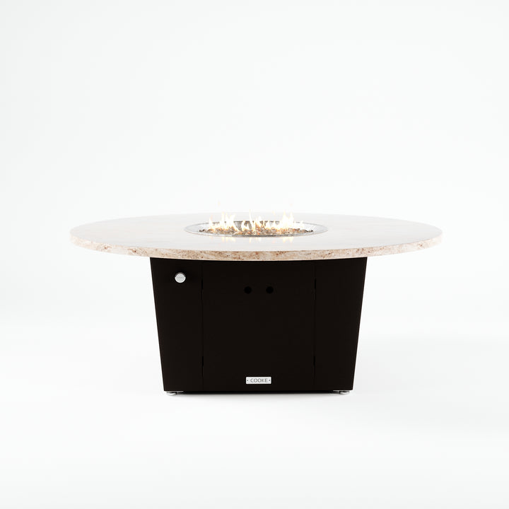 COOKE Olympic Fire Pit Table 55'' Diameter x 22" - Stone Top