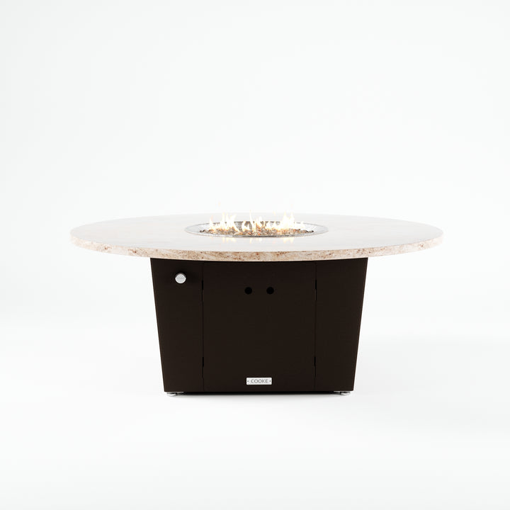 COOKE Olympic Fire Pit Table 55'' Diameter x 22" - Stone Top