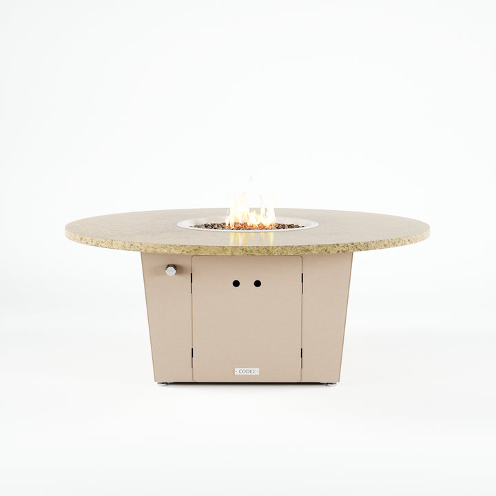 COOKE Olympic Fire Pit Table 55'' Diameter x 22" - Stone Top
