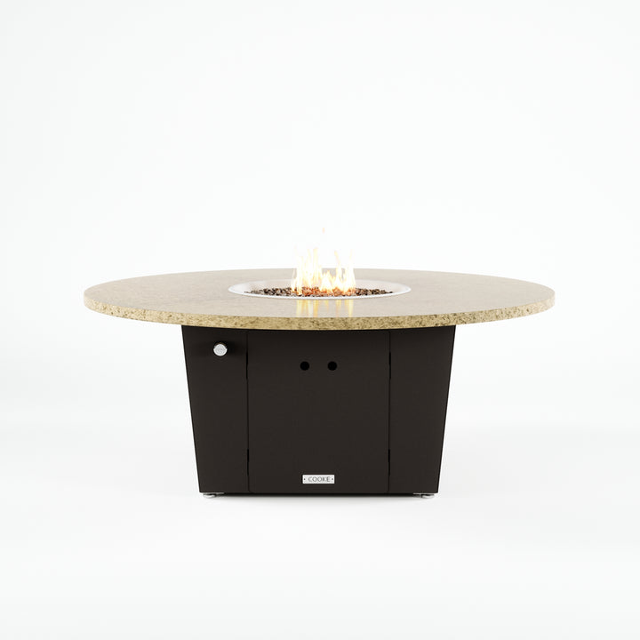 COOKE Olympic Fire Pit Table 55'' Diameter x 22" - Stone Top