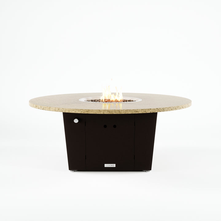 COOKE Olympic Fire Pit Table 55'' Diameter x 22" - Stone Top