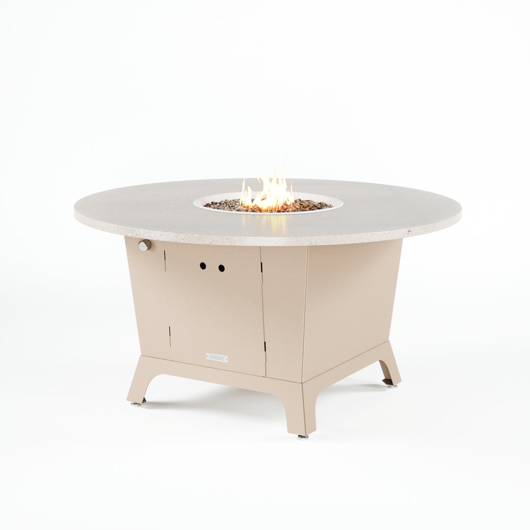 COOKE Olympic Fire Pit Table 55'' Diameter x 30" - Stone Top