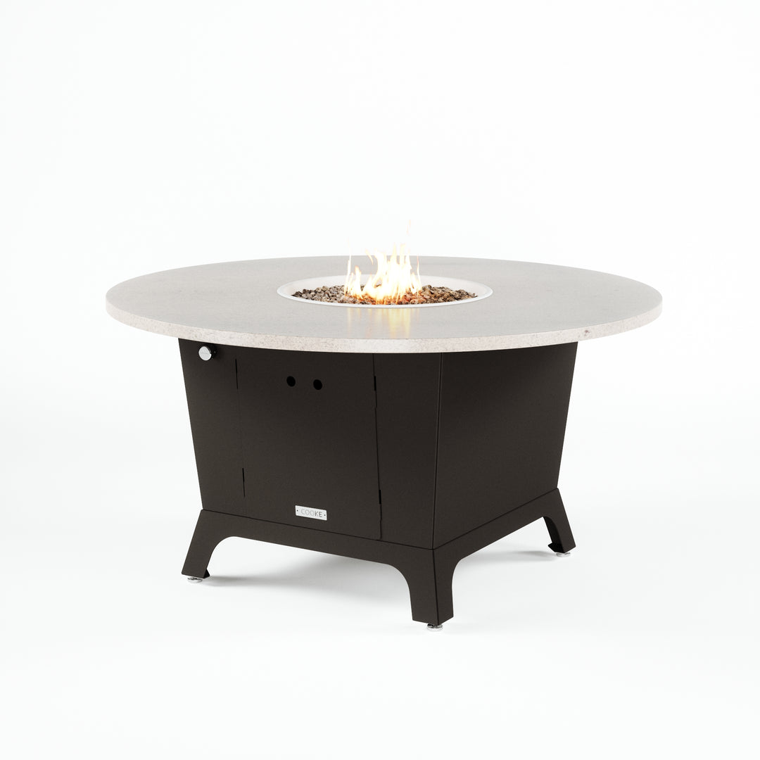 COOKE Olympic Fire Pit Table 55'' Diameter x 30" - Stone Top