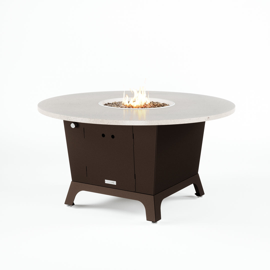 COOKE Olympic Fire Pit Table 55'' Diameter x 30" - Stone Top