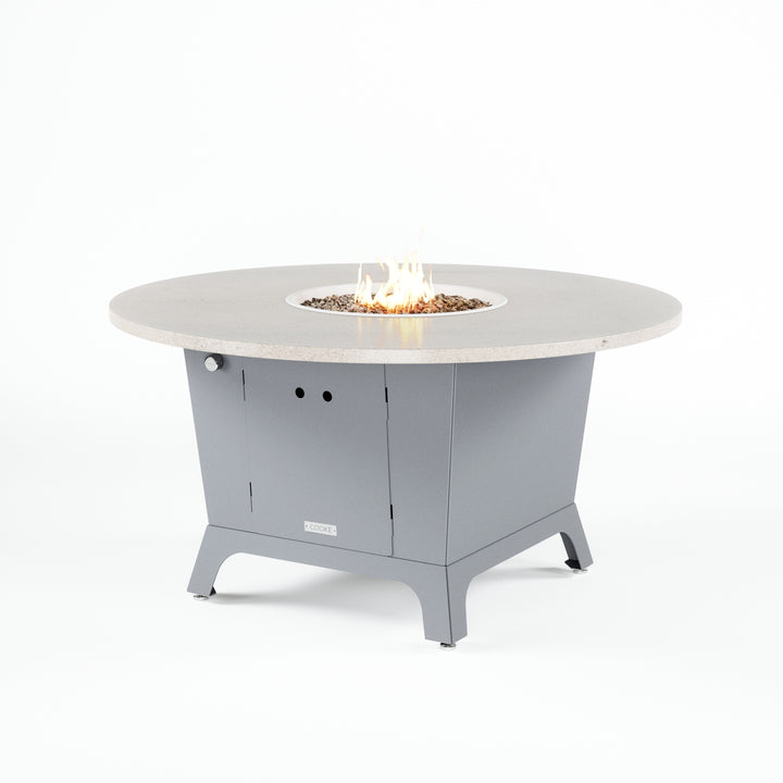 COOKE Olympic Fire Pit Table 55'' Diameter x 30" - Stone Top