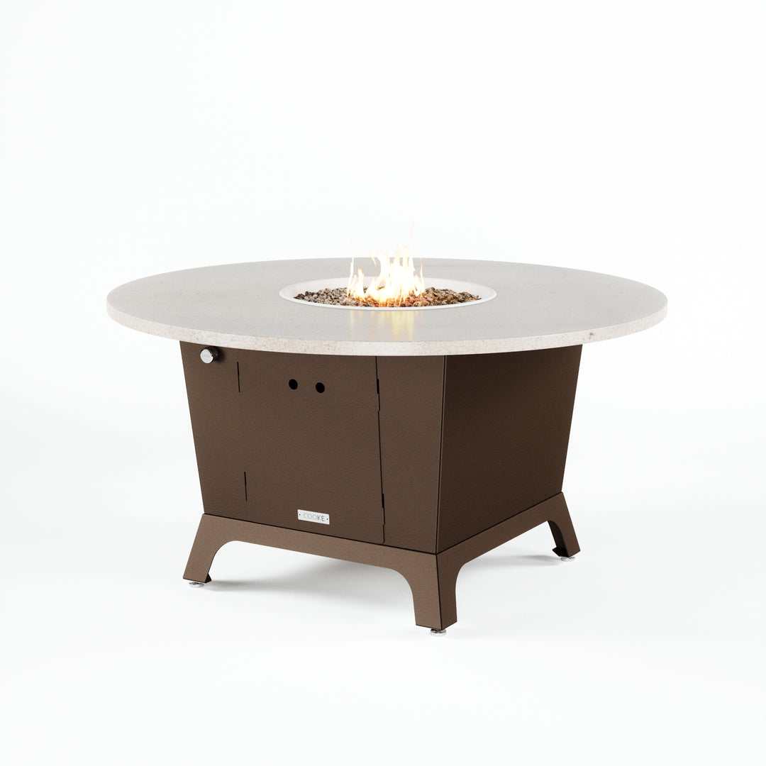 COOKE Olympic Fire Pit Table 55'' Diameter x 30" - Stone Top