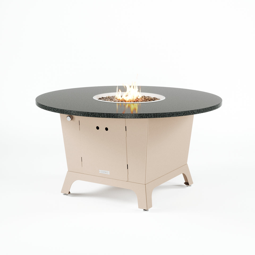 COOKE Olympic Fire Pit Table 55'' Diameter x 30" - Stone Top