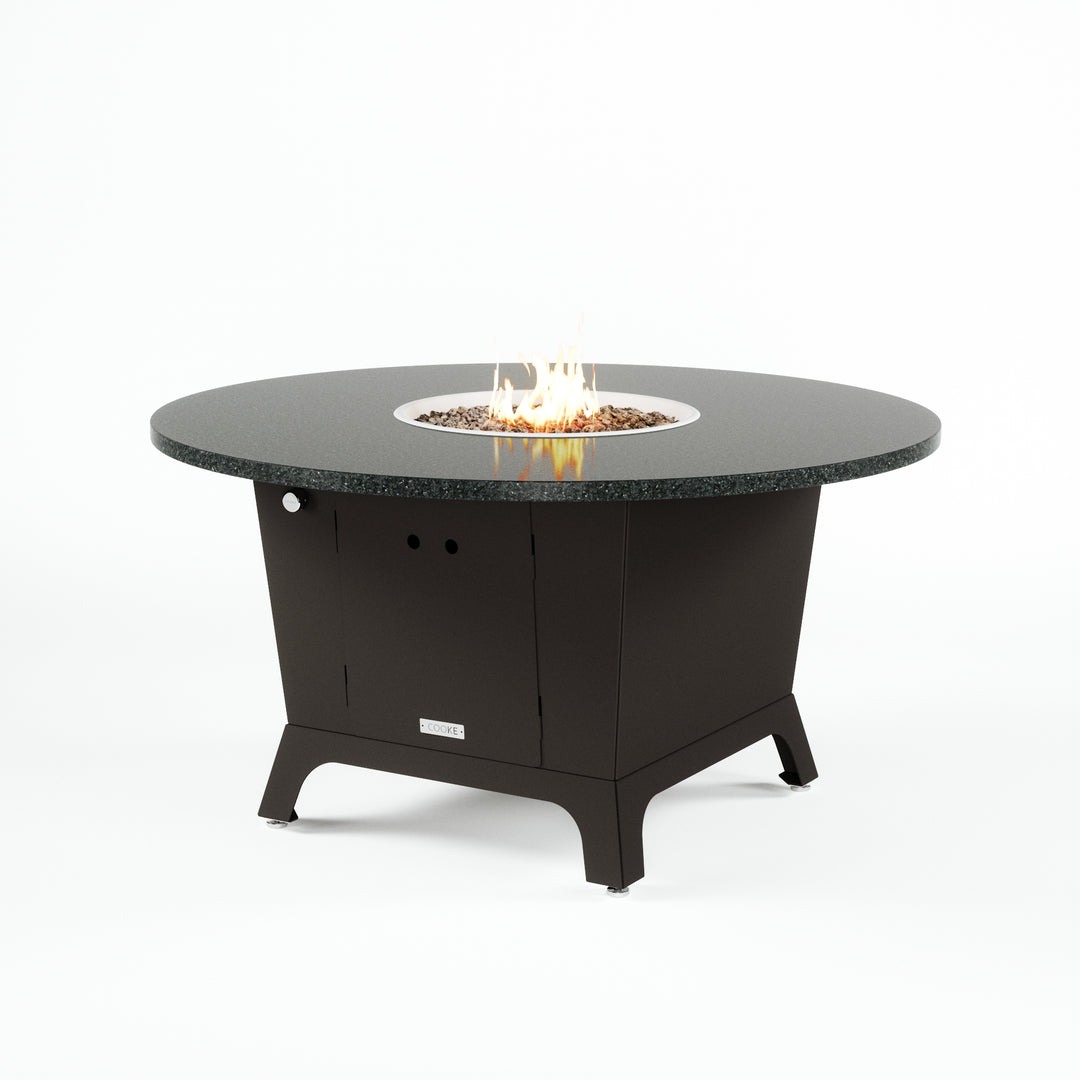 COOKE Olympic Fire Pit Table 55'' Diameter x 30" - Stone Top
