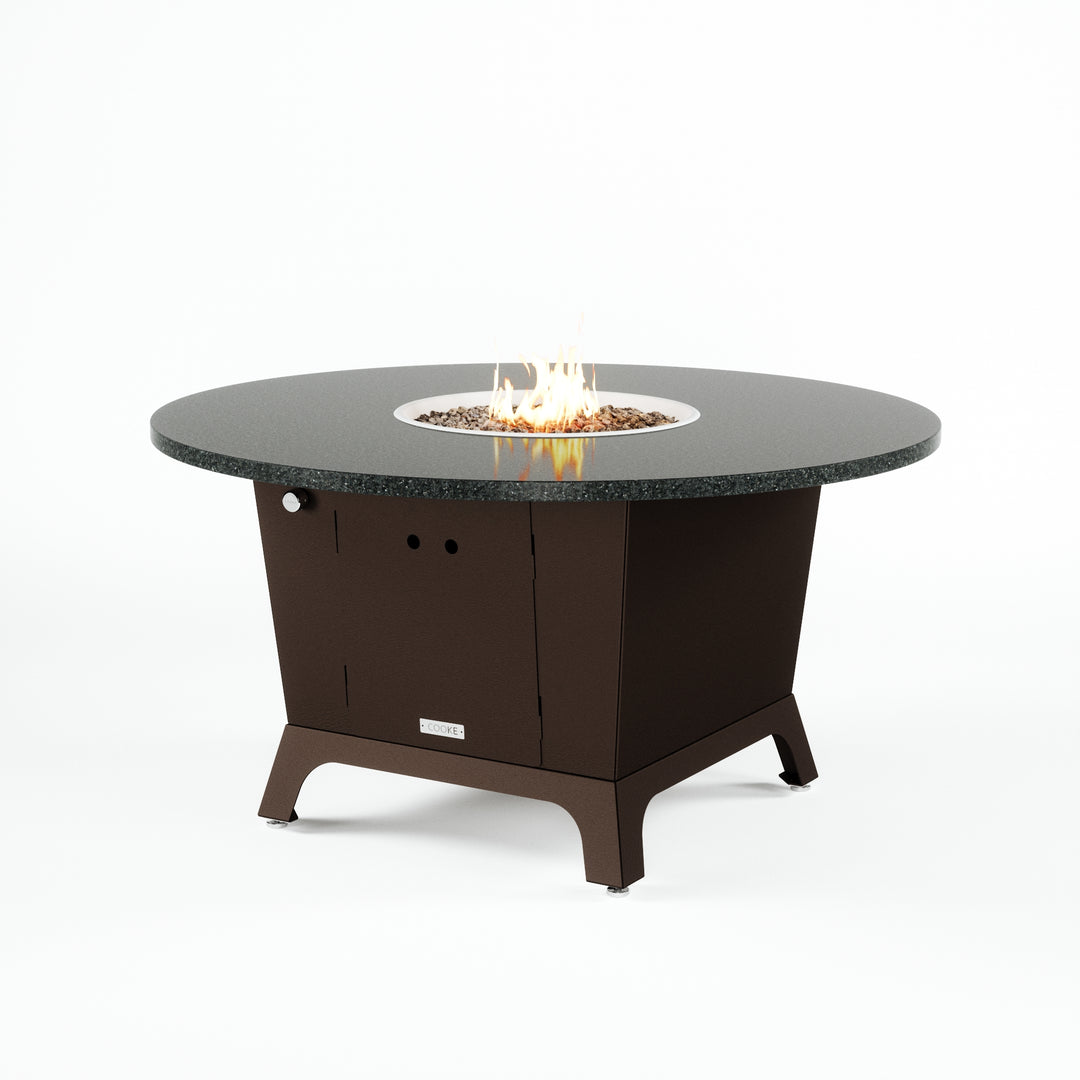 COOKE Olympic Fire Pit Table 55'' Diameter x 30" - Stone Top