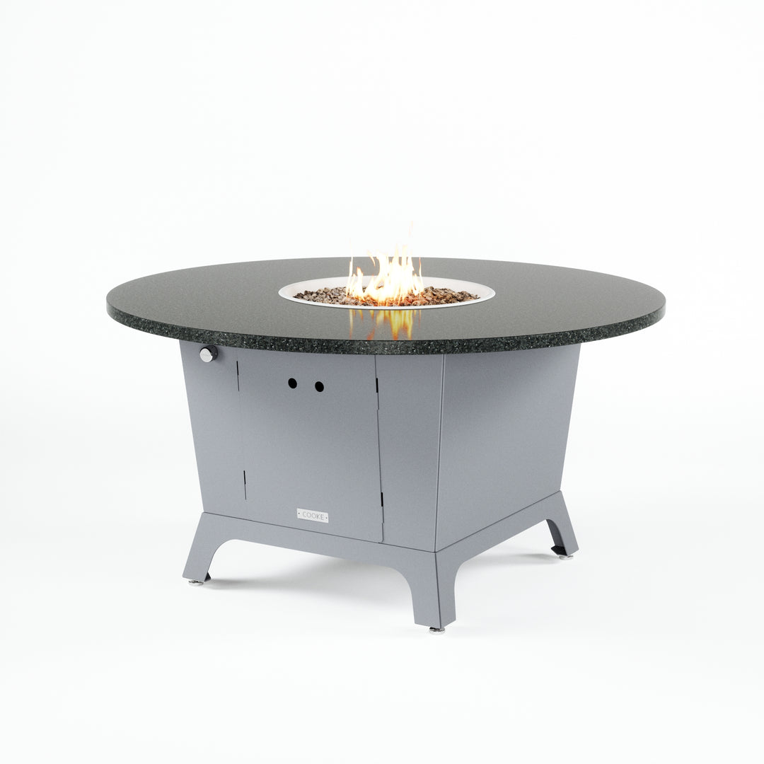 COOKE Olympic Fire Pit Table 55'' Diameter x 30" - Stone Top