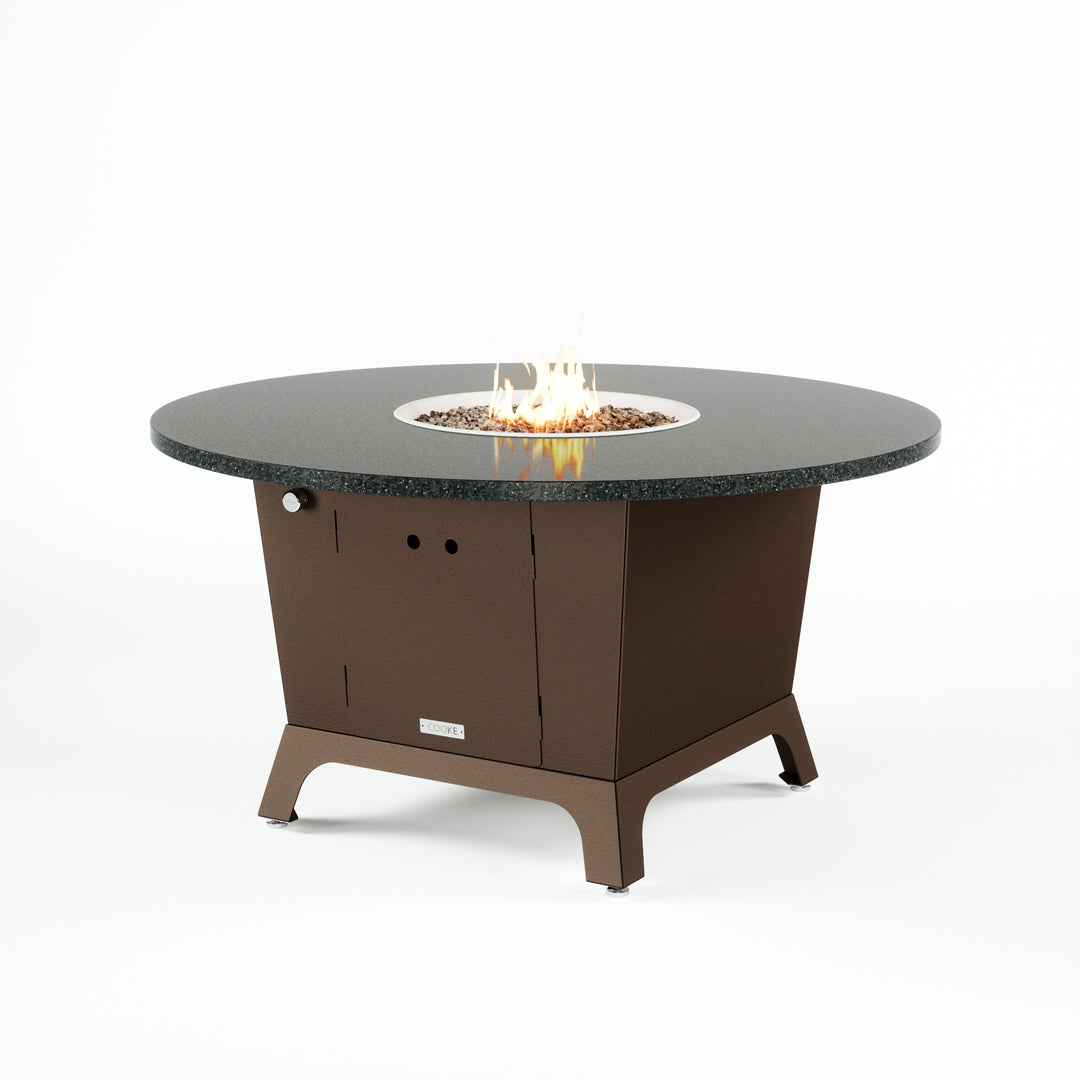 COOKE Olympic Fire Pit Table 55'' Diameter x 30" - Stone Top