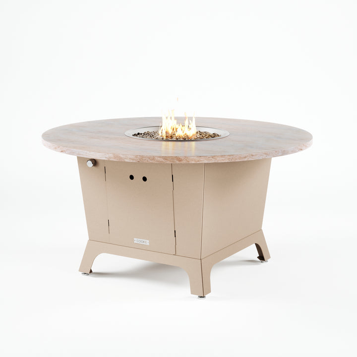 COOKE Olympic Fire Pit Table 55'' Diameter x 30" - Stone Top