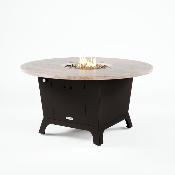 COOKE Olympic Fire Pit Table 55'' Diameter x 30" - Stone Top