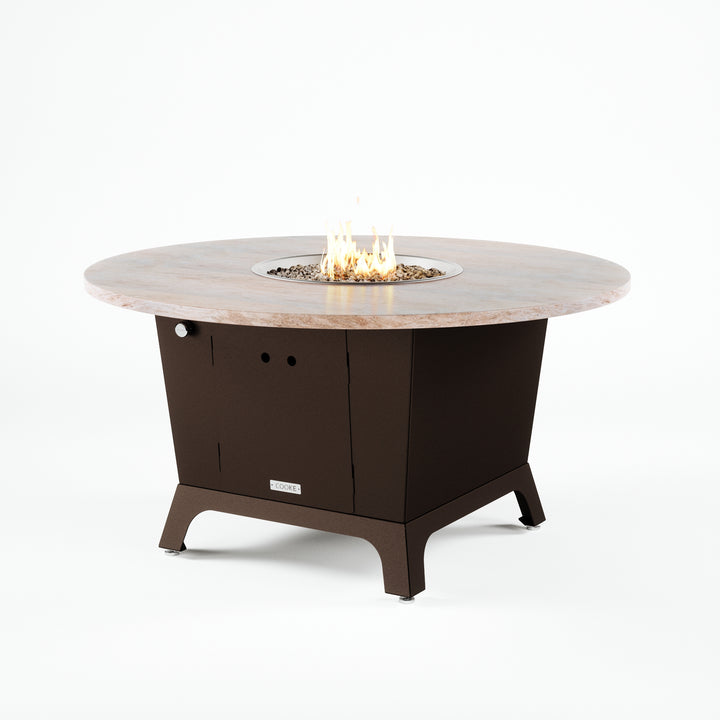 COOKE Olympic Fire Pit Table 55'' Diameter x 30" - Stone Top