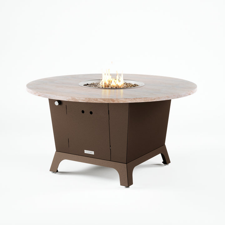 COOKE Olympic Fire Pit Table 55'' Diameter x 30" - Stone Top