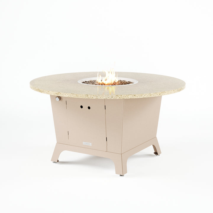 COOKE Olympic Fire Pit Table 55'' Diameter x 30" - Stone Top